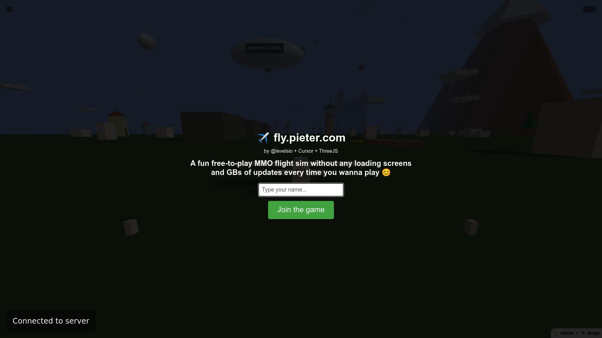 Pieter Levels Flight Simulator - AI Games AI Tool